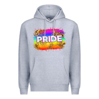 Heather Grey pride flag Premium Hoodie - Zillion Design Studio