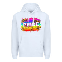 White pride flag Premium Hoodie - Zillion Design Studio