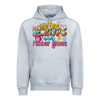 Heather Grey coffee scrubs and rubber gloves Urban Hoodie - texasbilliewilder