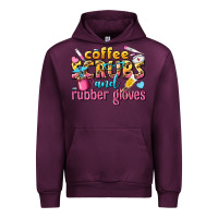 Mauve Wine coffee scrubs and rubber gloves Urban Hoodie - texasbilliewilder