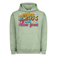 Pigment Oil Green coffee scrubs and rubber gloves Urban Hoodie - texasbilliewilder