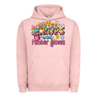 Pigment Salmon coffee scrubs and rubber gloves Urban Hoodie - texasbilliewilder