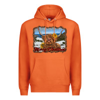 Carrot merry christmas highland cow with farm Premium Hoodie - RanaPortraitStore