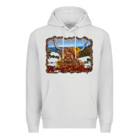 Dove Grey merry christmas highland cow with farm Premium Hoodie - RanaPortraitStore