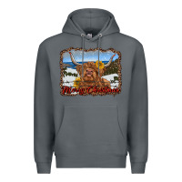 Rock merry christmas highland cow with farm Premium Hoodie - RanaPortraitStore