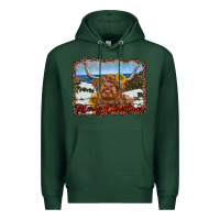 Sports Green merry christmas highland cow with farm Premium Hoodie - RanaPortraitStore