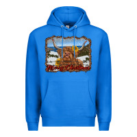 True Royal merry christmas highland cow with farm Premium Hoodie - RanaPortraitStore