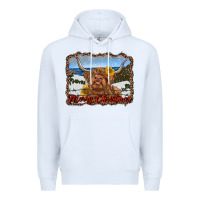 White merry christmas highland cow with farm Premium Hoodie - RanaPortraitStore
