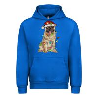 Cobalt pug with christmas lights Urban Hoodie - RanaPortraitStore