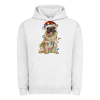 Pigment Lunar Rock pug with christmas lights Urban Hoodie - RanaPortraitStore