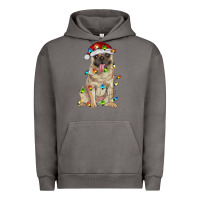 Pigment Tornado pug with christmas lights Urban Hoodie - RanaPortraitStore