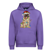 Tulip pug with christmas lights Urban Hoodie - RanaPortraitStore