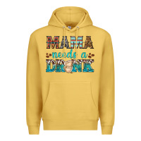 Antique Gold mama needs a drink Premium Hoodie - texasbilliewilder