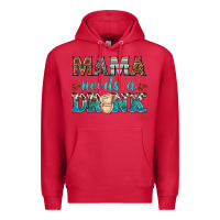Cardinal mama needs a drink Premium Hoodie - texasbilliewilder