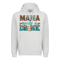 Dove Grey mama needs a drink Premium Hoodie - texasbilliewilder