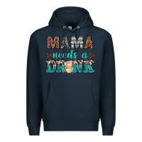 Navy mama needs a drink Premium Hoodie - texasbilliewilder