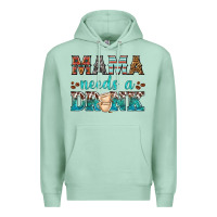 Seafoam mama needs a drink Premium Hoodie - texasbilliewilder