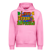 Fuchsia Pink love support advocate Urban Hoodie - Zillion Design Studio