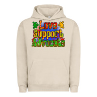 Pigment French Oak love support advocate Urban Hoodie - Zillion Design Studio