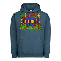 Pigment Midnight Navy love support advocate Urban Hoodie - Zillion Design Studio