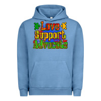 Pigment Pebble Blue love support advocate Urban Hoodie - Zillion Design Studio