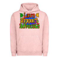 Pigment Salmon love support advocate Urban Hoodie - Zillion Design Studio