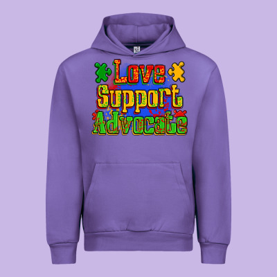 Love Support Advocate Urban Hoodie Designed By Zillion Design Studio