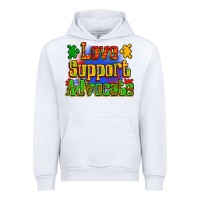 White love support advocate Urban Hoodie - Zillion Design Studio