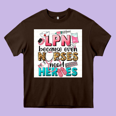 Lpn Because Nurses Need Heroes Heavy Core Tee Designed By Lillyallendesigns