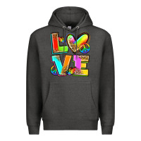 Charcoal Heather love pride Premium Hoodie - Zillion Design Studio