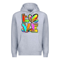 Heather Grey love pride Premium Hoodie - Zillion Design Studio
