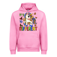 Fuchsia Pink it's ok to be different Urban Hoodie - Zillion Design Studio