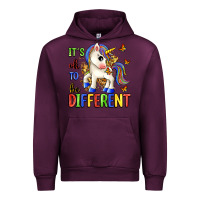Mauve Wine it's ok to be different Urban Hoodie - Zillion Design Studio