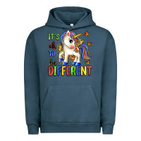 Pigment Midnight Navy it's ok to be different Urban Hoodie - Zillion Design Studio