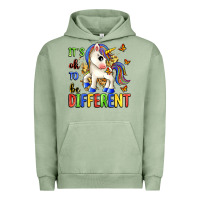 Pigment Oil Green it's ok to be different Urban Hoodie - Zillion Design Studio