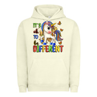 Pigment Pistachio it's ok to be different Urban Hoodie - Zillion Design Studio