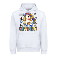 White it's ok to be different Urban Hoodie - Zillion Design Studio