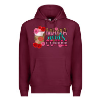 Burgundy mama needs coffee mothers day Premium Hoodie - texasbilliewilder