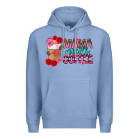 Colony Blue mama needs coffee mothers day Premium Hoodie - texasbilliewilder