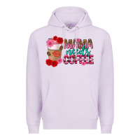 Lilac mama needs coffee mothers day Premium Hoodie - texasbilliewilder