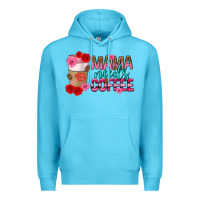 Ocean Blue mama needs coffee mothers day Premium Hoodie - texasbilliewilder