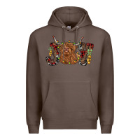 Coffee joy highland cow Premium Hoodie - RanaPortraitStore