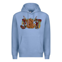 Colony Blue joy highland cow Premium Hoodie - RanaPortraitStore