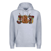 Heather Grey joy highland cow Premium Hoodie - RanaPortraitStore