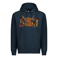 Navy joy highland cow Premium Hoodie - RanaPortraitStore