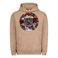 Pigment Burro pitbull and buffalo plaid Urban Hoodie - RanaPortraitStore