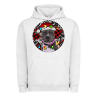 Pigment Lunar Rock pitbull and buffalo plaid Urban Hoodie - RanaPortraitStore