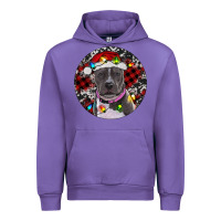 Tulip pitbull and buffalo plaid Urban Hoodie - RanaPortraitStore