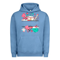 Pigment Pebble Blue custom name nurse Urban Hoodie - texasbilliewilder