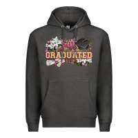 Charcoal Heather just graduated Premium Hoodie - Zillion Design Studio